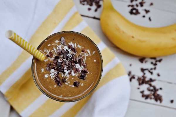 a smoothie reminiscent of a chocolate shake